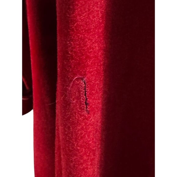 Vintage Red Long Nightgown With White Piping & Peter Pan Collar - Picture 6 of 8